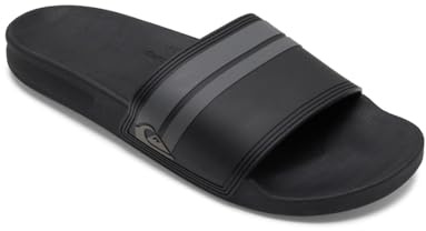 Quiksilver män Rivi Slider for Men Peeptoe Sandaler, Svart svart grå Xkks - 45 EU