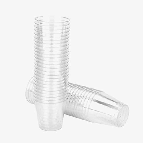 eMKay® BPA-Free Heavy Duty Plastic Shot Glasses – Crystal Clear Reusable & Disposable Mini Cups for Jelly Shots, Desserts, Tastings, Parties, Weddings & Events (60ml) - 2 oz (100)
