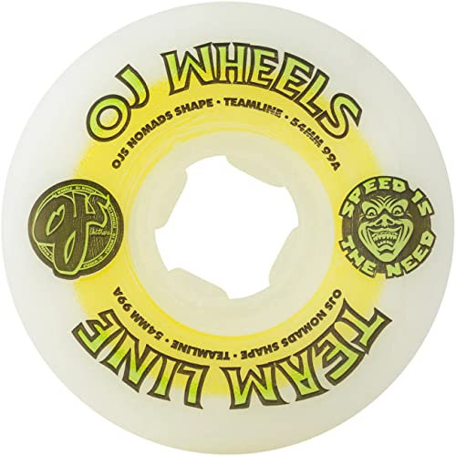 OJ Skateboard Wheels Team Line Hardline 99a weiß 54mm