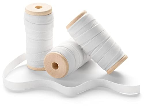 CHUQING Samtband Geschenkband Schleifenband Samt Dekoband Weiß | Weiches Samtband als Geschenkband und Dekoband für Schleifen, Basteln, Hochzeit, Geburtstag und Verpackungen Weihnachten