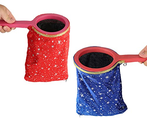 Uposao 2 Pcs Sac Magique Changement Fermeture éclair Magic Trick des Accessoires De Tour De Magie avec Poignée Magie Changement Sac Make It Ou Disparaître pour Apparaître Magic Tricks