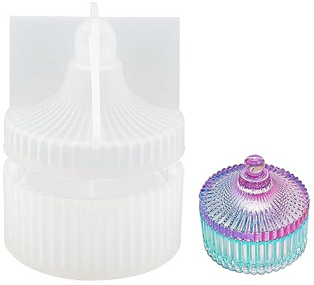 Moldes Resina Cajas Almacenamiento Tapa, Molde Silicona para Caja Joyas, Moldes Epoxi para Hacer Cajas Regalo, Flexible y Reutilizable, Se Puede Utilizar para Hacer Yeso, Cola de Goteo