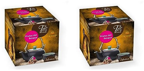 Ship - Té Frutas del Bosque - Infusión con 15 Pirámides - Contiene Propiedades Digestivas - Sabor Dulce - Infusión Digestiva - Aporta Bienestar y Tranquilidad, 37.5 gramo, 1 (Paquete de 2)