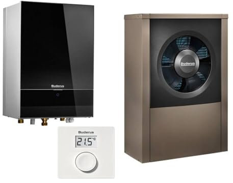 Buderus Wärmepumpenset WLW196 iAR-6 S heizen 10,7 kW kühlen 9,25 kW mit Bedieneinheit RC100H ohne Speicher