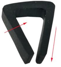 1 mètre U canal porte bande d'étanchéité en caoutchouc garniture de bord garde de bord coupe-froid isolation phonique profil en caoutchouc pour verre métal bois-11-6 plat-1M