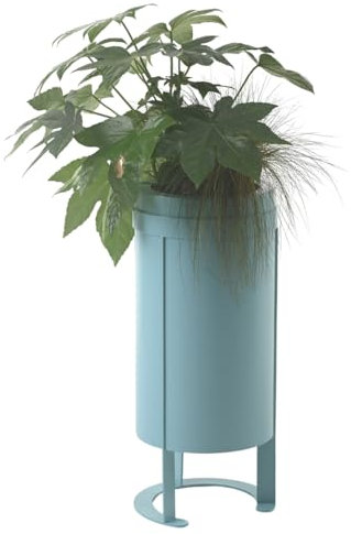 HISKA Pflanzgefäß Pflanzsäule Hochbeet Indoor Outdoor Balkon Terrasse Garten Blumentopf groß (Frost klein)