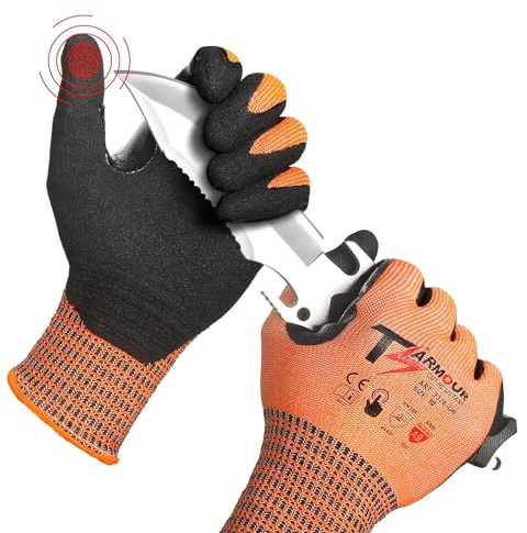 Highest Level Cut Resistant Gloves, ANSI A9 Cut Proof Work Gloves Men&Women Heavy Duty, Working Gloves Touch-Screen Compatible, Durable Cutting Gloves for Fishing, Woodworking, Gardening (XL)