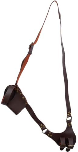 GORGECRAFT Verstellbarer Schwertscheidengürtel Mit Leder Mittelalterlicher Schwertfroschholster Retro Schwert Schultergurt Scheidenhalter LARP Kostümzubehör Für Ritter Krieger Piraten Cosplay Braun