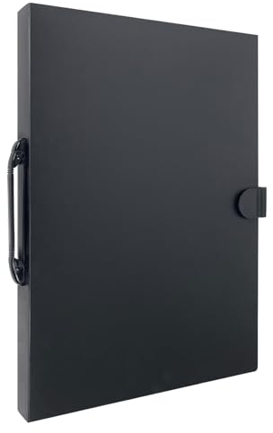 JJRING Kunst-Portfolio-Ordner mit Griff, 40,6 x 55,9 cm, Schwarz | 40 Fächer, große Sichtbuch-Aufbewahrungsmappe für Diamantmalerei und Kunstwerke