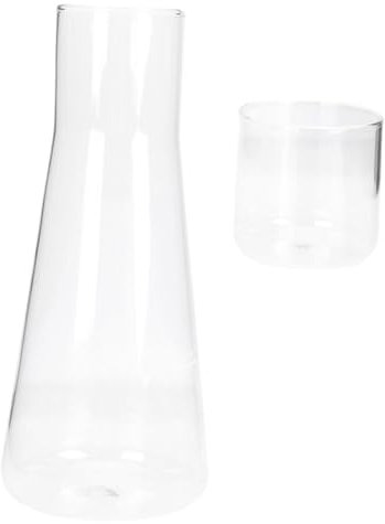 Amosfun Ensemble De Bouteilles Deau En Verre Pichet En Verre Multifonction Pichet Deau Pratique Avec Tasse Pour La Maison