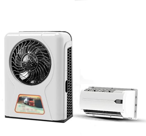 Gtzly Climatiseur Camping Car 12V, TéLéCommande Climatiseur Split 1800W Adapté Aux Camions, Camping-Cars, Excavatrices, Fourgonnettes, Bus, Remorques, Climatiseur RV(Bianco)