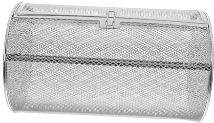 Parliky Panier De Rôtissoire INOX Rotatif pour Four Électrique 180x300 Mm Cuisson Homogène Fruits Secs Légumes Grillades en Plein Air Accessoires Ustensiles