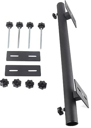 KLFEXVP Black Umbrella Stands Patio Umbrella Holder Stand Deck Sun Umbrella Clamp Mount for Most Wooden Iron Deck Rail Posts