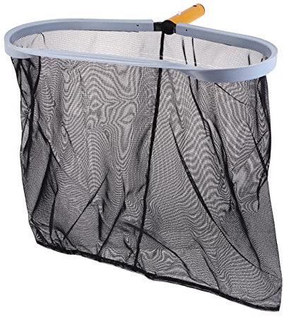 POPETPOP 1stück Schwimmbad Kescher Mit Aluminiumrahmen Tragbares Reinigungswerkzeug Für Teich Und Pool Zum Entfernen Von Blättern Und Schmutz Schwarz