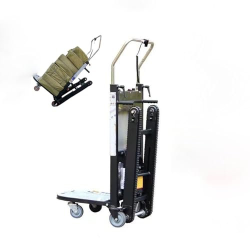 zhyunvd Elektrischer Treppensteigwagen,Handkarren-Transportwagen,Elektrischer Raupen Treppensteiger,Abnehmbarer Batterie (48 V/48 Ah),Für Familienumzüge, Lagerlogistik,Verteilu A,48A