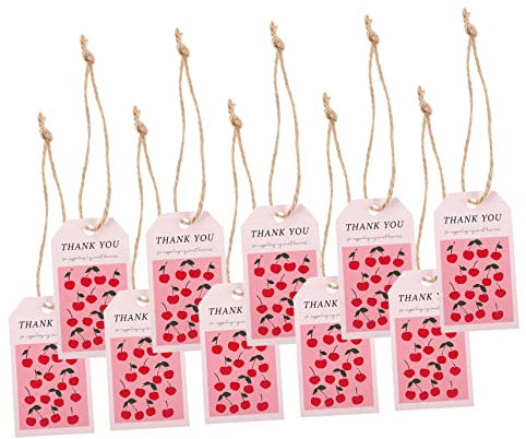 TEHAUX 50stücke Blumen-frucht Geschenkanhänger Mit Juteschnur Farbige Drucke Für Hochzeits Und Party- Danke-tags Für Anlässe Und Geschenken