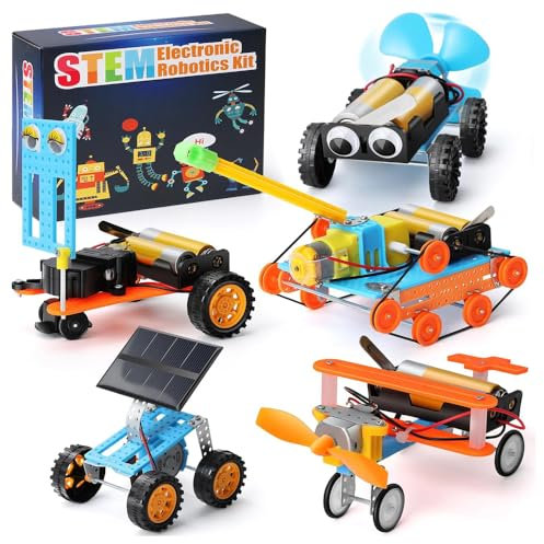 SKIKHN 5 Stück STEM Spielzeug Experimente, Wissenschaft Experimente Kit, Elektronik Baukasten, Elektro Baukasten, Bausatz Kinder Spielzeug Geschenke, für Spielzeug Geschenke ab 3-14 Jahre Jungen