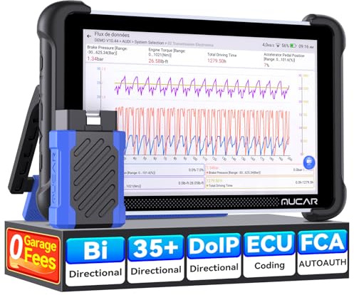 MUCAR AI-Assisted OBD2 Scanner, 892BT Full System Scan Tool, Bi-Directional Car Diagnostic Scanner, ECU Coding, 35+ Services, FCA Autoauth, CANFD and DOIP, Android 10.0, Free Lifetime Upgrade