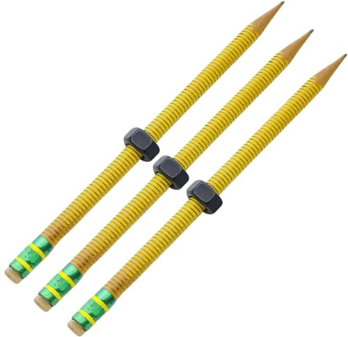 Vesidoloy ADHD Fidget, 3 pezzi, filettata con bulloni, matite filettate sensoriali testurizzate, strumento di scrittura portatile per agitarsi in classe silenziosa