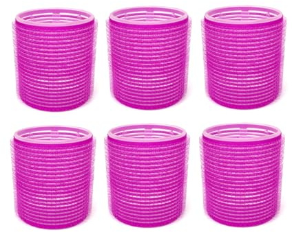 6-Pack X-Large 2 Self-Grip Hair Rollers – Volumizing Curlers, Random Color