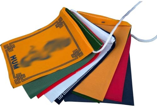 Banderas de oración, mini banderas de oración de 80 cm, cinco colores, estilo nacional tibetano.