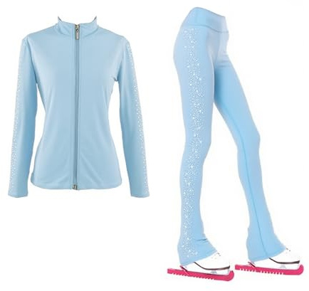 LIUHUO Eiskunstlauf-Trainingshose, Jacken, Mädchen, Damen, Fleece, warm, Trainingsanzug