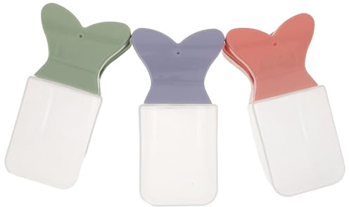 Milisten Lot de 3 Cuillères Doseuses pour Aliments pour Animaux Pelle à Croquettes 3 Couleurs Ustensiles pour Chats Chiens et Lapins Doseur Précis et Portable pour Nourrissage