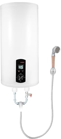 Scaldacqua elettrico 80L verticale 2000W scaldabagno con display digitale per bagno cucina caravan IPX4 spina EU facile da montare