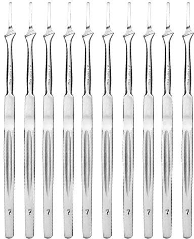10 x Skalpellhalter 16 cm lang - mit flachem Handgriff - Figur Nr 3 - Skalpellgriff - Klingenhalter für Einmal-Sklapellklingen - Edelstahl