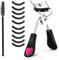 Sibba Professioneller Wimpernzange für Frauen kein Kneifen oder Ziehen langlebiger Wimpernzange passend für alle Augenformen Make up Tool Wimpern mit 10 Stück Silikon Nachfüllpads und Wimpernbürste