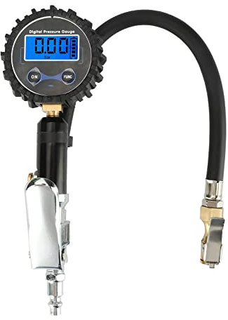 Auto Reifendruckmesser,Asudaro Reifenfüller Luftdruckprüfer Hand-Doppellesung 0-200Psi Reifendruck Prüfer Digitaler Luftdruckprüfer für Wohnmobil Fahrrad Motorrad Auto LKW–Zifferblattgröße: 2,5 Zoll
