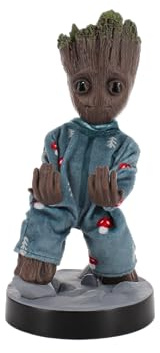 Cable Guys Guardians of The Galaxy Toddler Groot in Pajamas Support Manette et Porte Telephone - Gaming Accessoire et Figurine pour Bureau, Compatible avec Xbox, PlayStation et la Plupart des Manettes