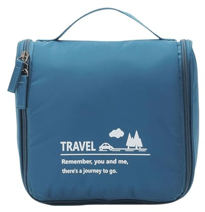 Hanging Toiletry Bags for Women Travel Toiletry Bag Women Airplane Pouch Waterproof Shower Bags Blue Washbag with Handle Portable Waterproof for Bathroom - XSB13311