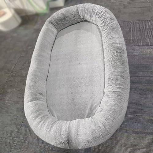 JSLJJBD Dog Bed, Human Dog Bed,kommt Mit Kissen Und Decke, Weich Und Bequem, Extra Große Größe 185 X 120 X 30 cm 5XL：165×100×25cm LightGray