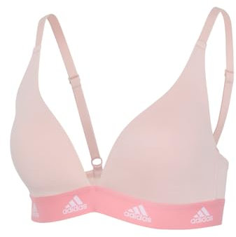 adidas Damen Padded Bralette Active Comfort Cotton Sport-BH, 410 Sand, 36B