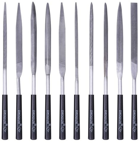 10 tlg feilenset metall für Metall und Holz,Feilen Set klein,für präzise Arbeiten,Mit Holzfeilen Set und Metallfeile Set,für Metall, Juwelier, Holz, Speckstein und Kunststoff