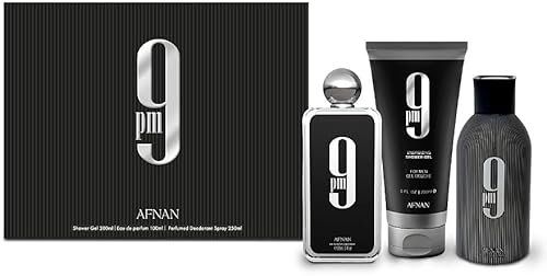 Afnan 9pm gift set - Eau de parfum 100 ml- Shower gel 200 ml - Deodorant 250 ml