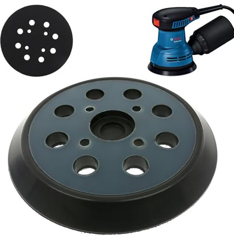 Plateau de Ponçage 125 mm pour Ponceuse Excentrique Bosch,Qualité Supérieure, Dureté Moyenne, Accessoires Inclus,Compatible avec PEX 300/400 AE / 4000 AE/Advanced Orbit 18