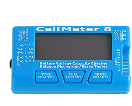 HUIOP Voltage Tester,Digital Battery Capacity Checker Battery Voltage Tester LCD Backlight for LiPo Life Li-ion NiMH Nicd