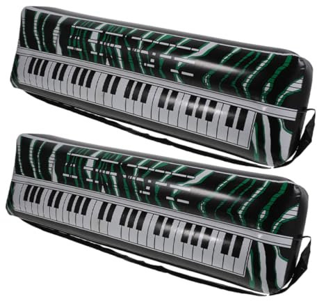HAWILLOSCH 2pcs Inflatable Music Instruments Keyboard Piano Boys and Girls Toy Party Supplies Interactive Prop for Carnival