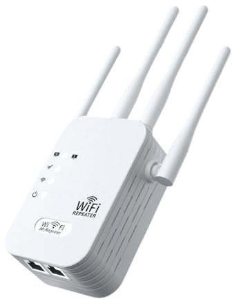 Wifi Extender, WiFi Extender Signal Booster Booster del segnale del router | 4 Port Doppio banda ad alta velocità 5 GHz/2,4 GHz Router, copertura più ampia che mai