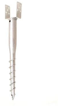 Aqbau® U support de poteau 80 mm à visser, douille de sol à visser, douille à enfoncer, douilles de sol à enfoncer, douille de sol à visser, ancre de sol, piquet de terre, ancre de poteau