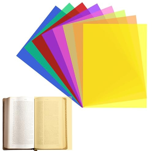 Krujecnt Bandes de lecture colorées – Réduisent le stress visuel, format A4, outil d'aide pour aider les femmes, la clarté, la réduction du stress, l'apprentissage des hommes