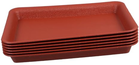 NUOBESTY 6 Piezas Bandejas Rectangulares para Macetas Recipientes de Plástico para Bonsáis y Plantas Resistentes y Prácticas para Interiores y Exteriores Protección contra Color Aleatorio
