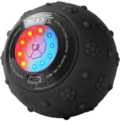 Bola Fascial Ligero y Recargable por USB en Silicona | Bolas Manuales Para Terapia Portátil para Gimnasio, Yoga, Viajes, Oficina y Actividades