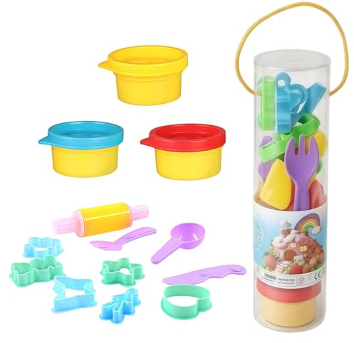 13-Piece Play Dough Tools Set - Modeling Clay Accessories Kit with Molds, Roller, Cutters & Utensils