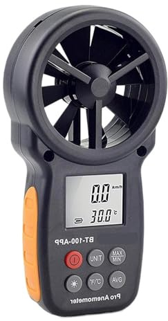 MONIZMVC Digital Anemometer Tester With Mobile Vane Anemometer Meter measuring Wind Chill,Speed,Temperature,etc