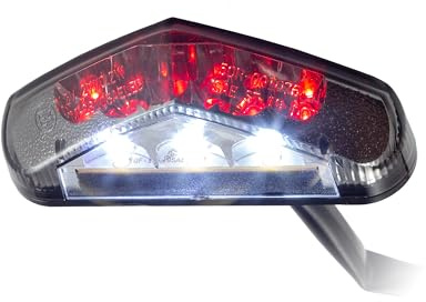 Brisk 2 LED-bakljus för motorcykel inkl. bromsljus, tonat nummerljus, E-testad
