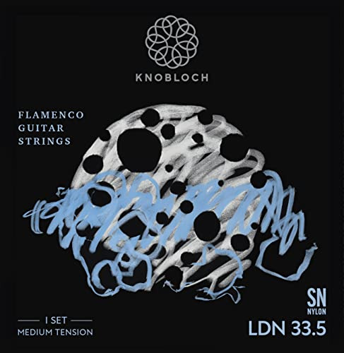 KNOBLOCH LUNA FLAMENCA Cuerdas Guitarra Flamenca, Carácter y Expresión | SN Nylon, Bajos Oscuros y Agudos Mate, Sonido Homogéneo, Profundo y Equilibrado, Fabricadas en España, Set Completo 6 Cuerdas