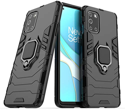 LuluMain Kompatibel mit OnePlus8T Hülle, Ring Ständer Magnetischer Handyhalter Auto Caseme Schutzhülle Case für OnePlus 8T (Schwarz)